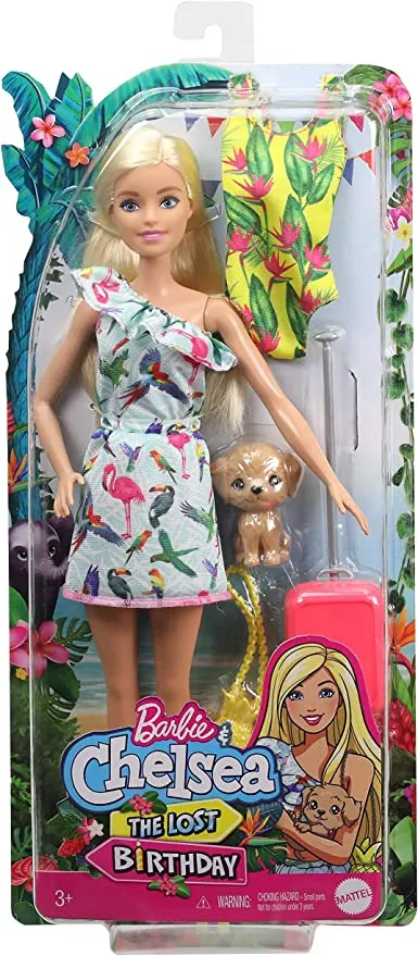 Barbie Muñeca con Bolso, Perrito y Accesorios (Mattel GRT87)