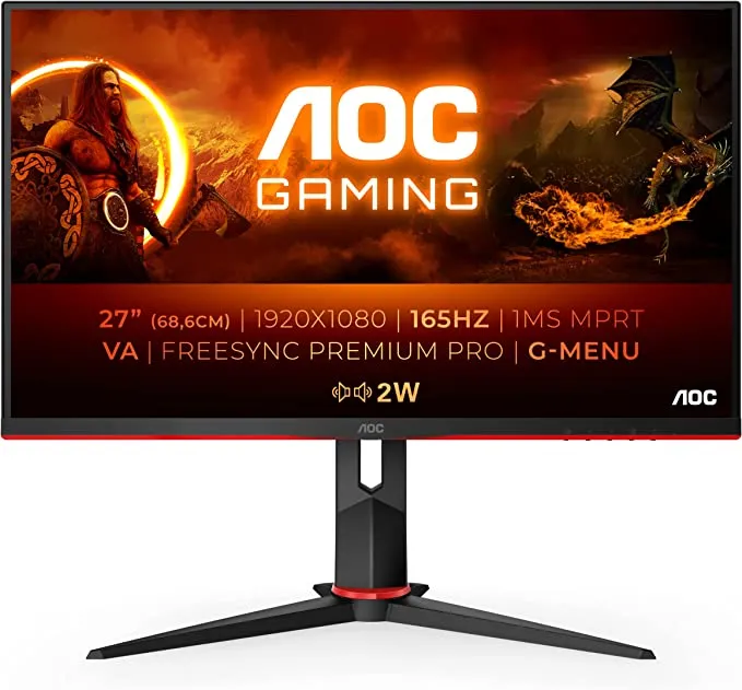 Monitor Gaming 27″ AOC 27G2SAE Full HD, 165Hz, 1ms, FreeSync Premium